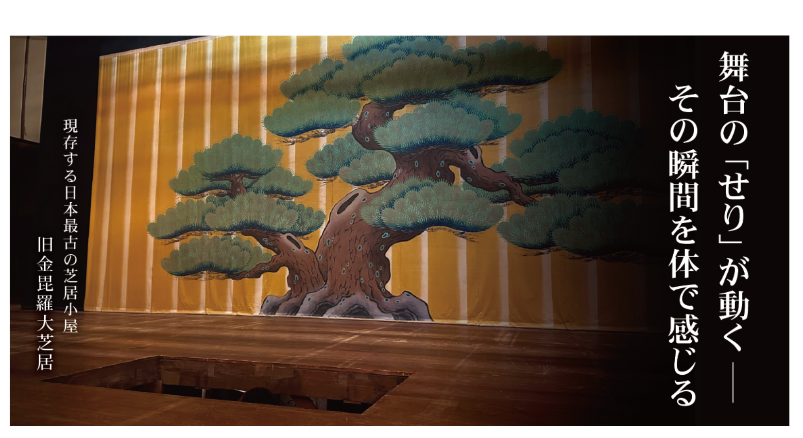 舞台の心臓部「せり」に乗る、唯一無二の体験